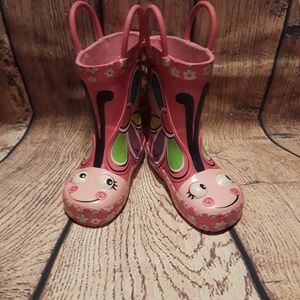 Girls Rubber Rain Boots.